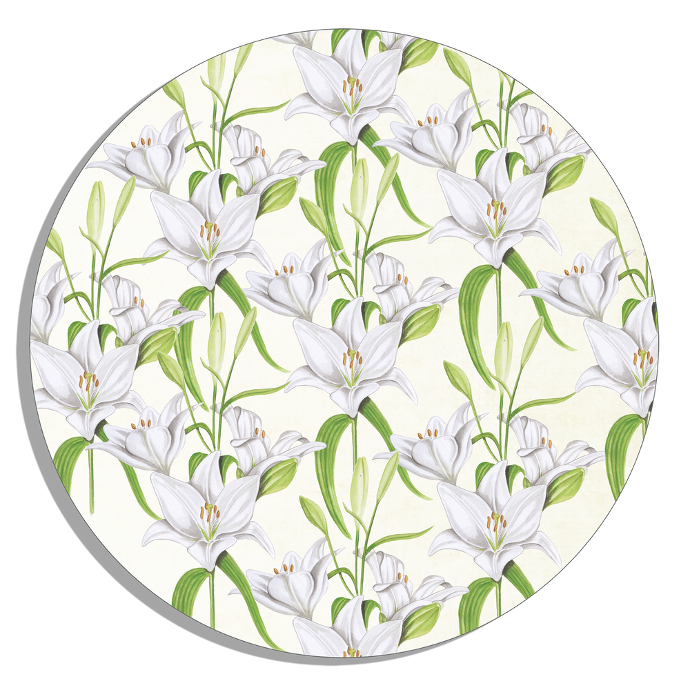 Muurcirkel "Witte lelies"