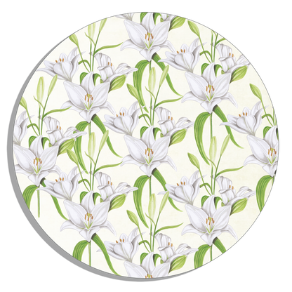 Muurcirkel "Witte lelies"