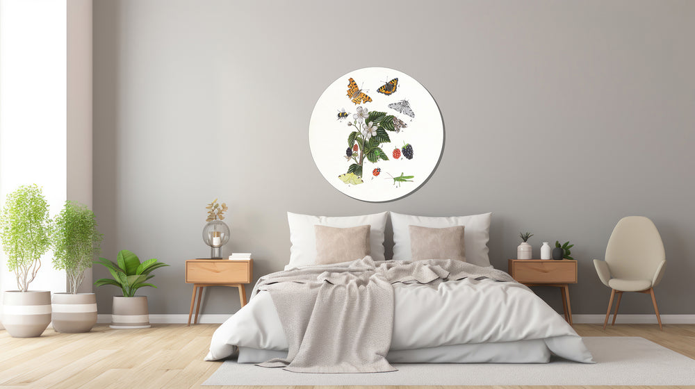 Muurcirkel "Braam met haar insecten"