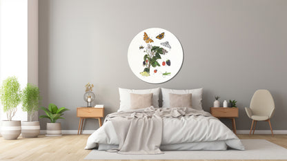 Muurcirkel "Braam met haar insecten"