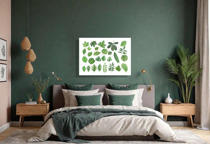Wanddecoratie "Collectie van bladeren"