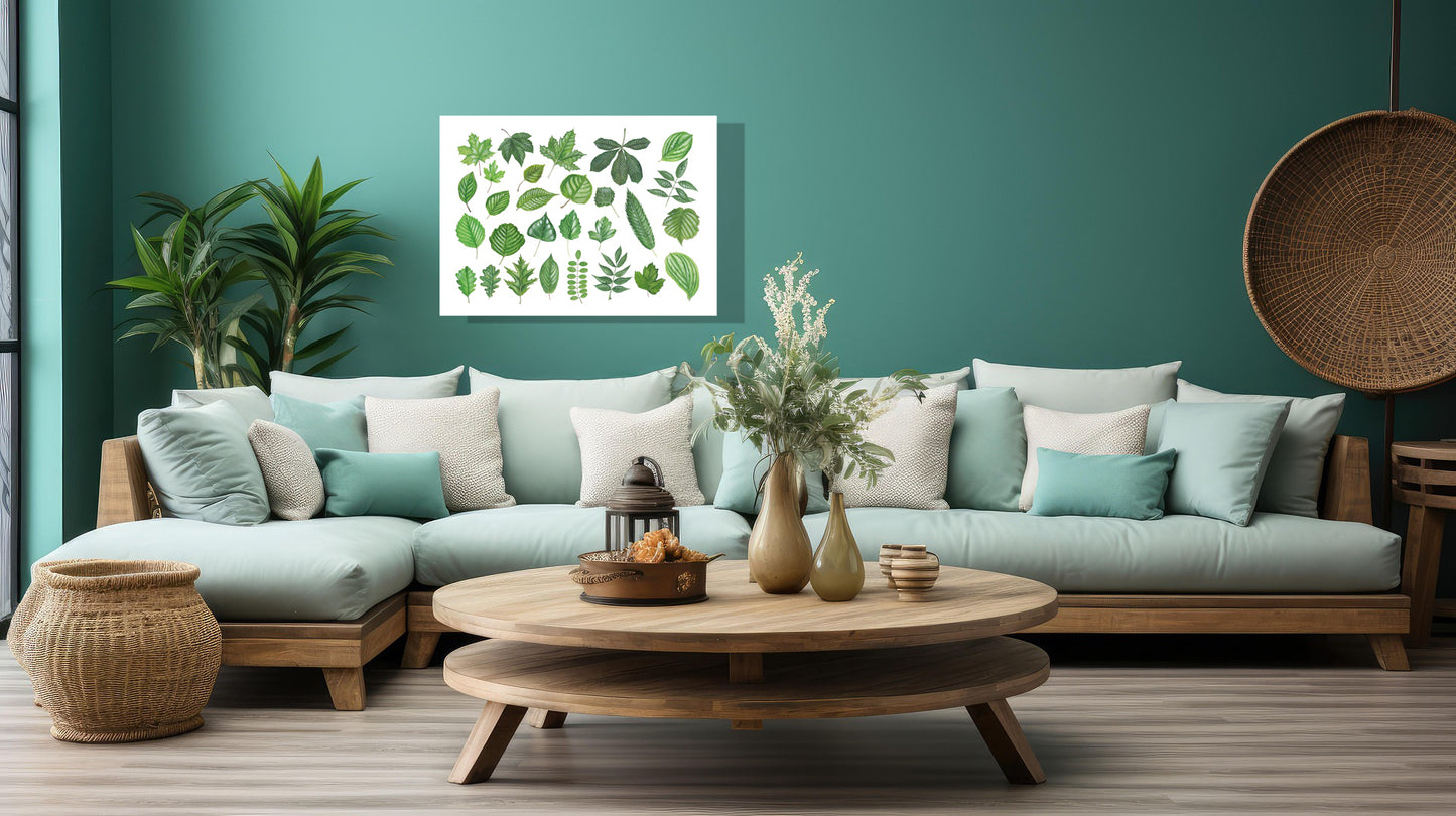 Wanddecoratie "Collectie van bladeren"