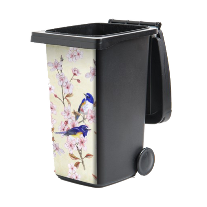 Containersticker "Japanse bluebird op Japanse kers"
