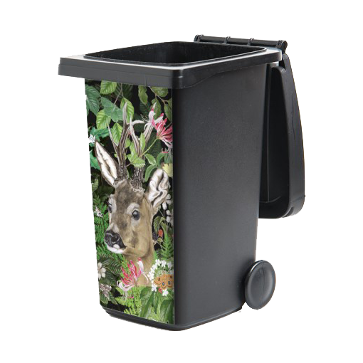 Containersticker "Ree in het wild"