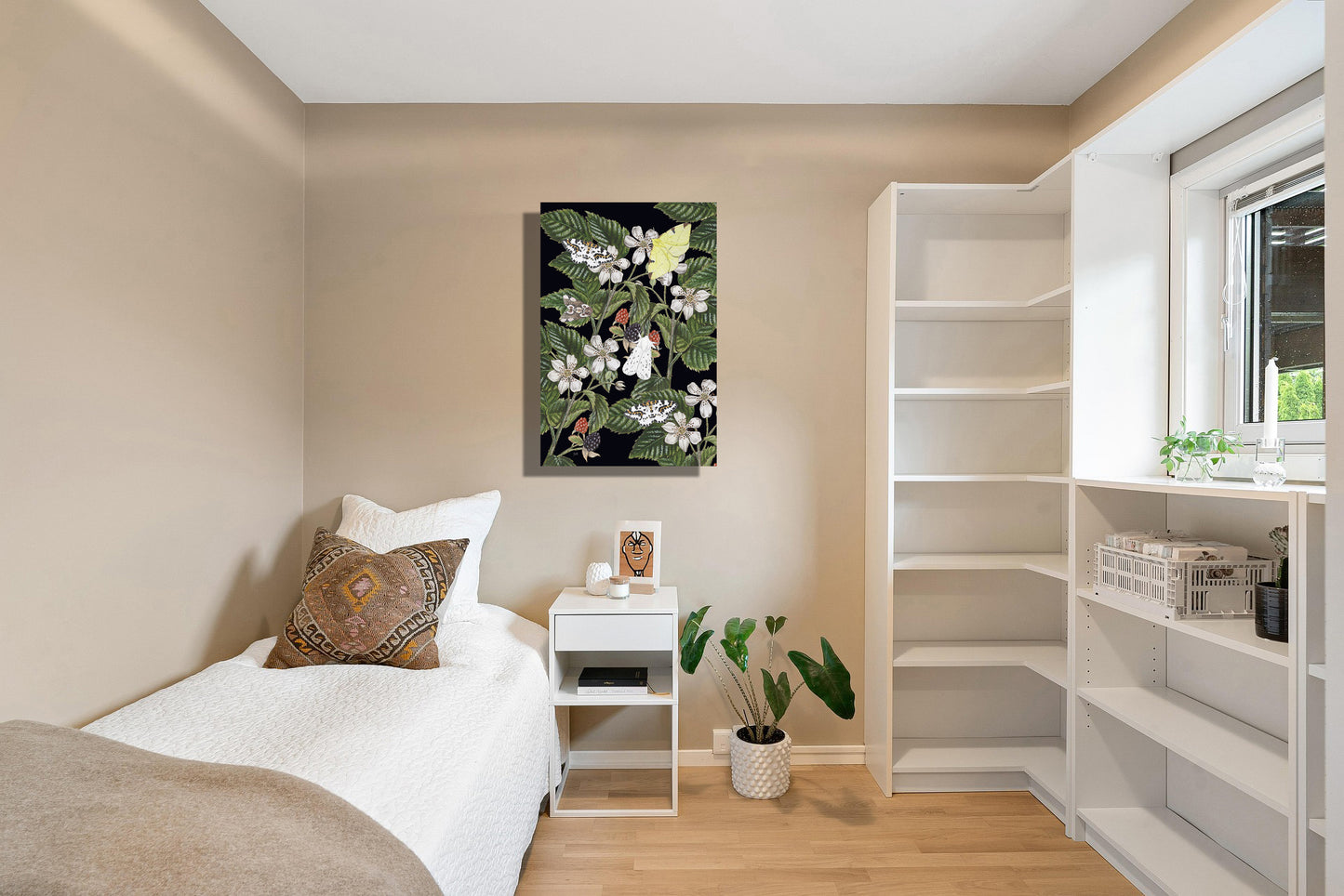 Wanddecoratie "Dauwbraam in de nacht"