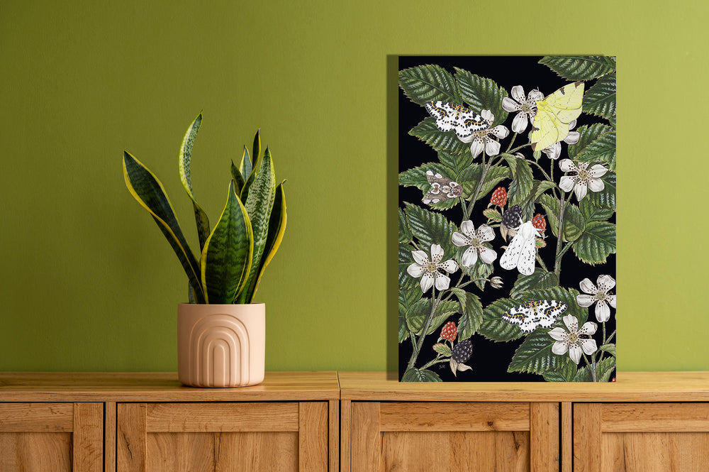 Wanddecoratie "Dauwbraam in de nacht"