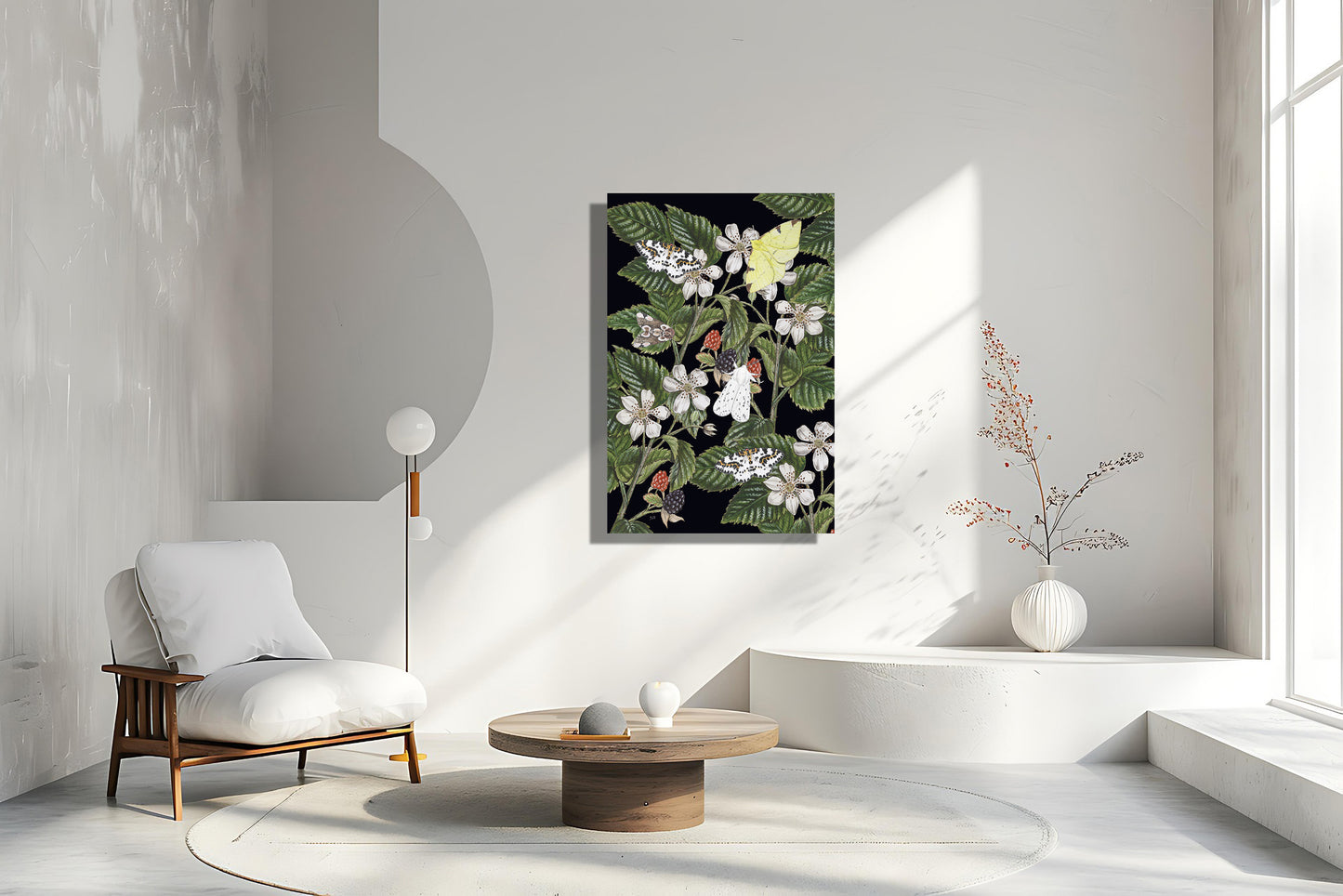 Wanddecoratie "Dauwbraam in de nacht"