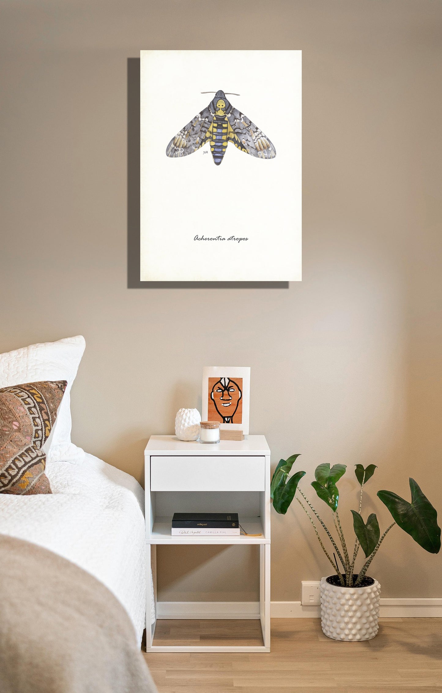 Wanddecoratie "Doodshoofdvlinder"