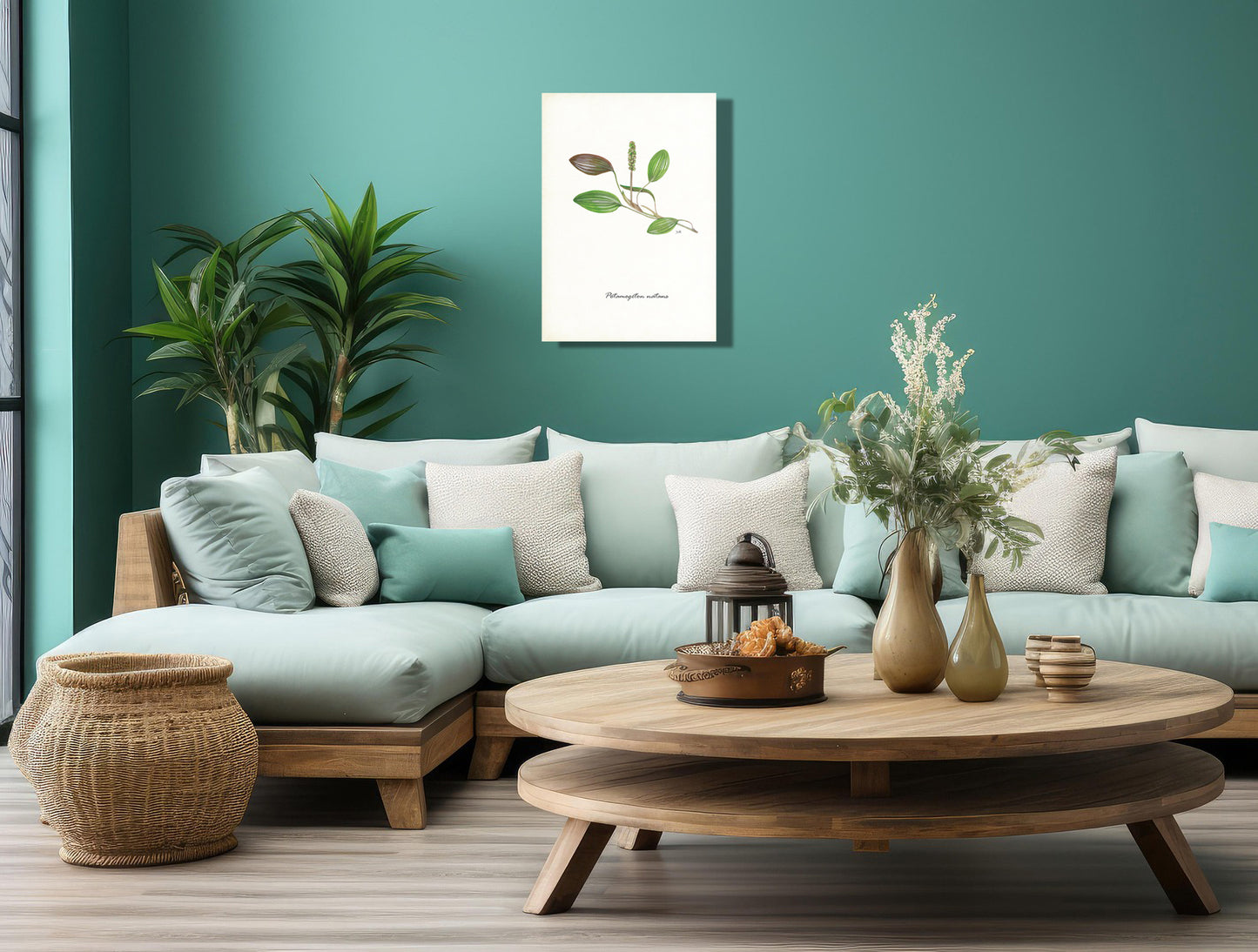 Wanddecoratie "Drijvend fontijnkruid"