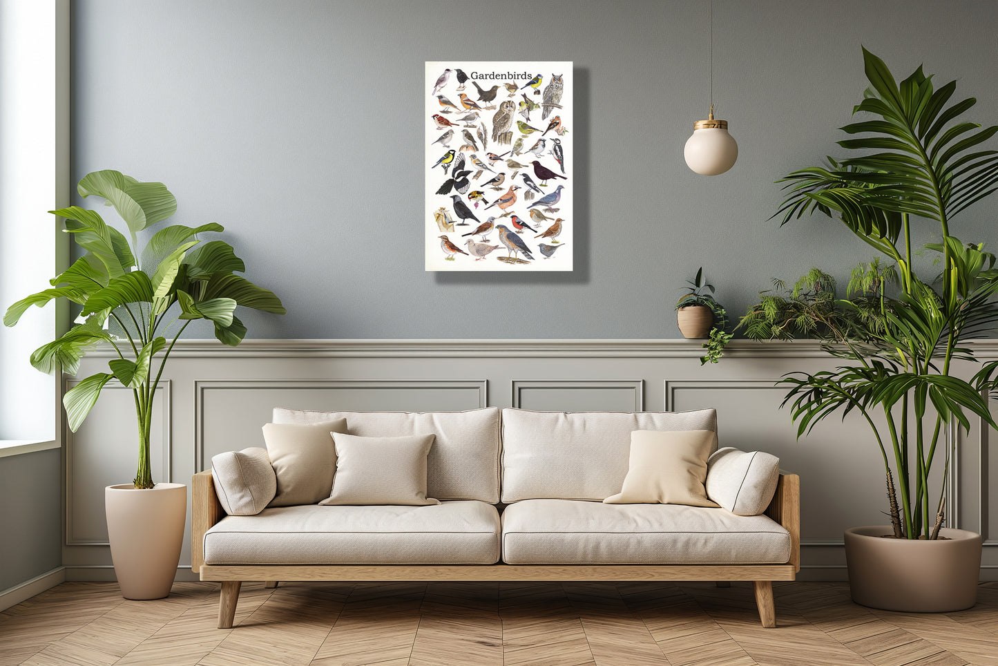 Wanddecoratie "Gardenbirds"