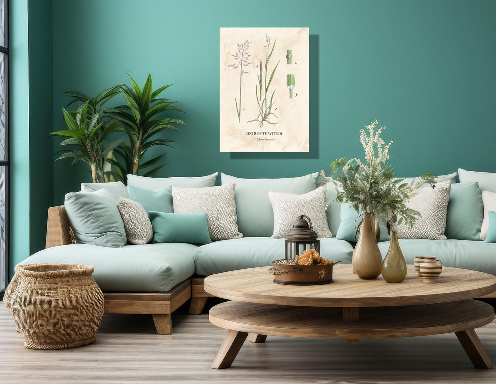 Wanddecoratie "Gestreepte witbol"