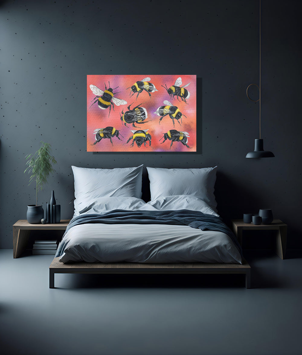 Wanddecoratie "Gewone aardhommels"