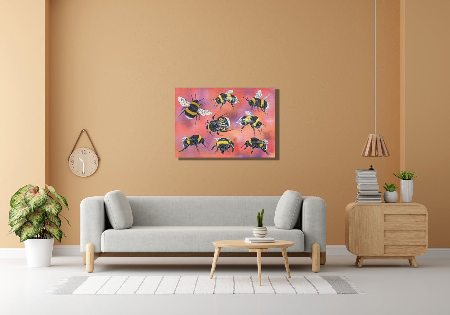 Wanddecoratie "Gewone aardhommels"