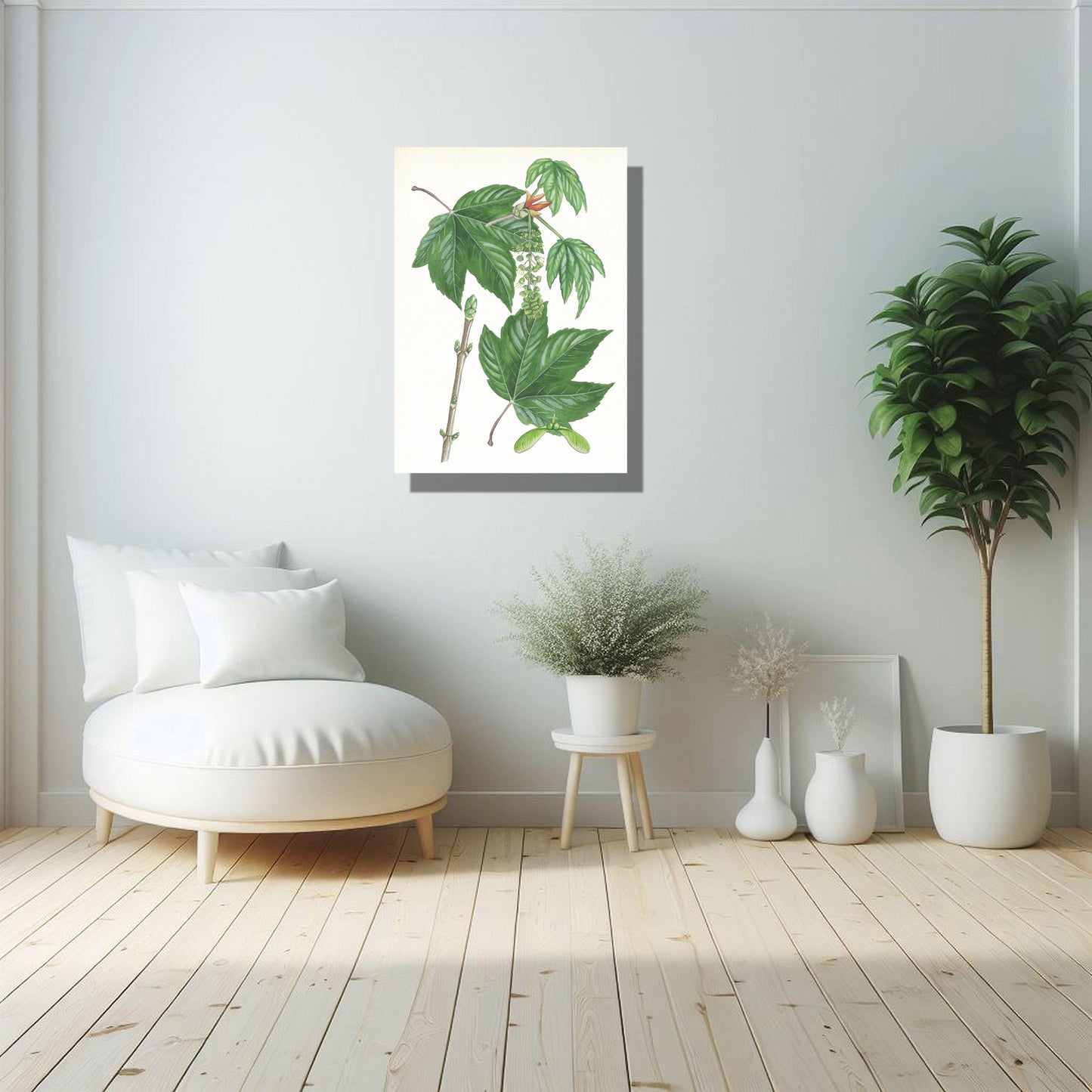 Wanddecoratie "Gewone esdoorn, het leven van"
