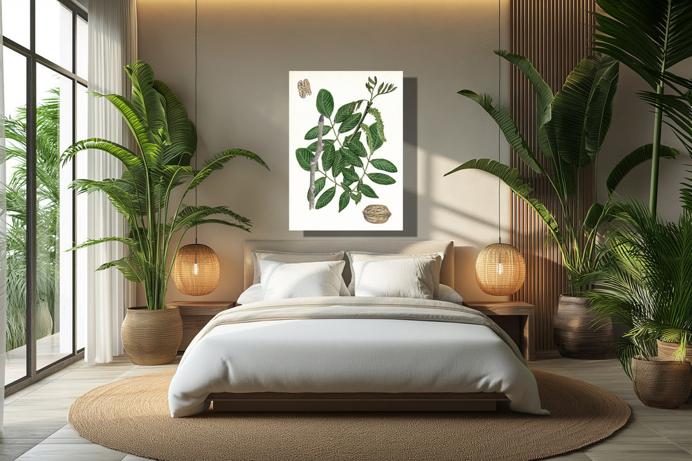 Wanddecoratie "Gewone walnoot, het leven van"