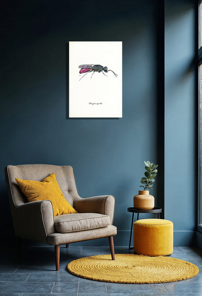 Wanddecoratie "Gewone goudwesp"