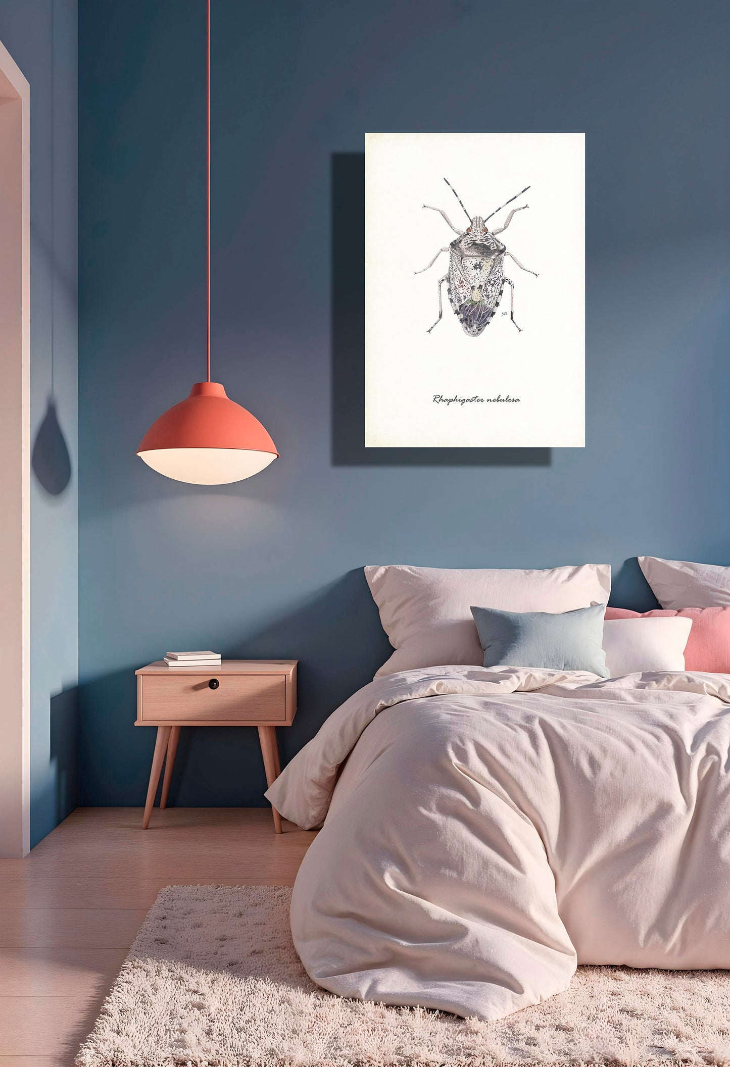 Wanddecoratie "Grauwe schildwants"