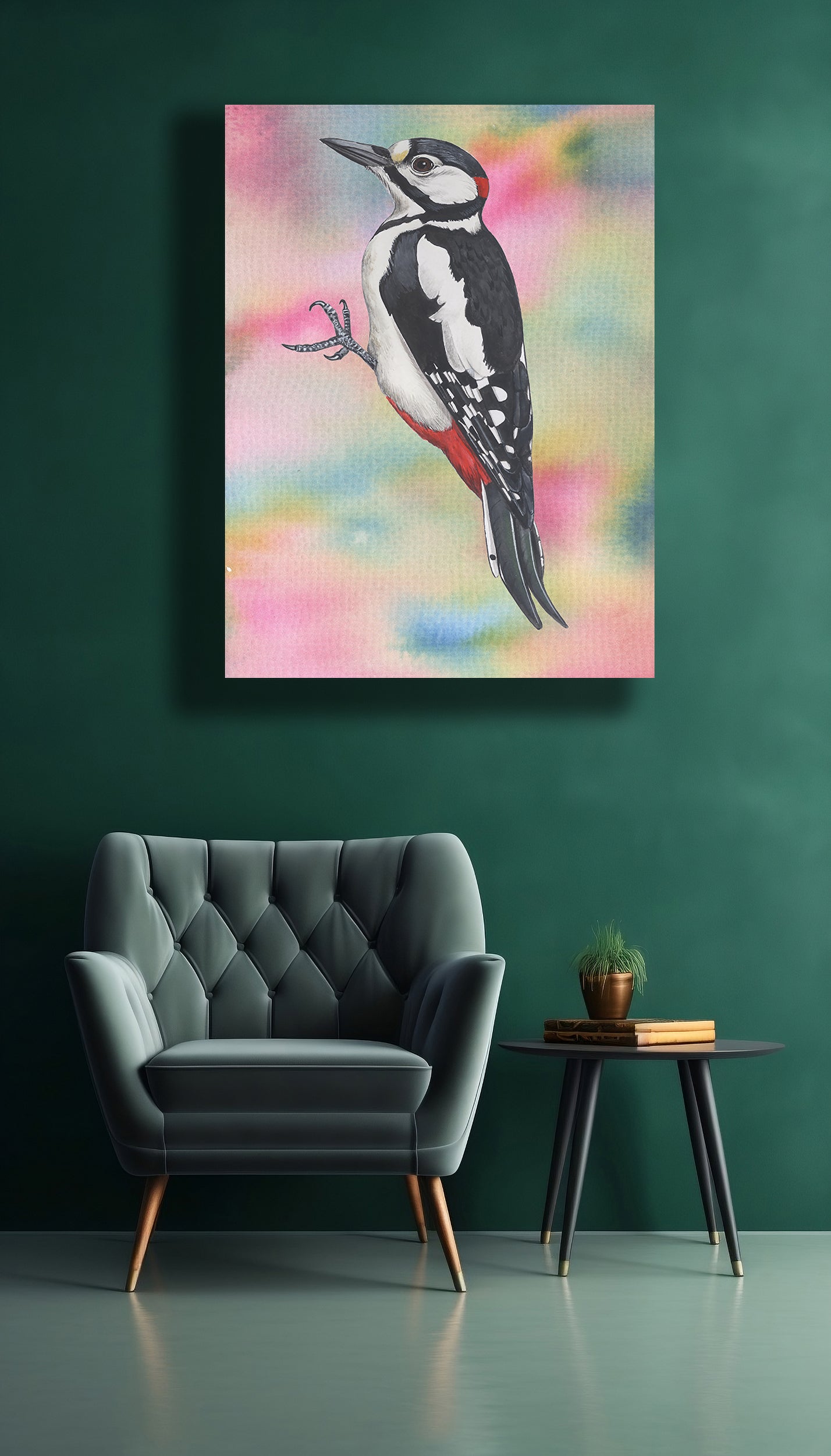 Wanddecoratie "Grote bonte specht"