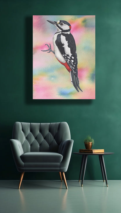 Wanddecoratie "Grote bonte specht"