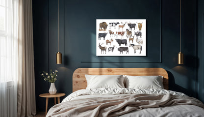 Wanddecoratie "Grote grazers"