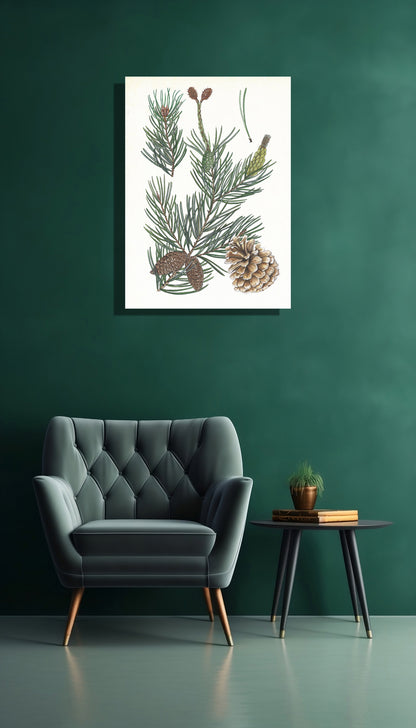 Wanddecoratie "Grove den, het leven van"