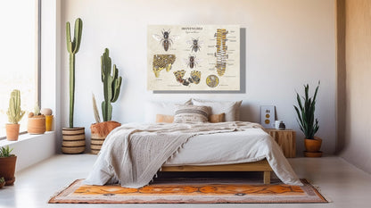 Wanddecoratie "Het leven van de honingbij"