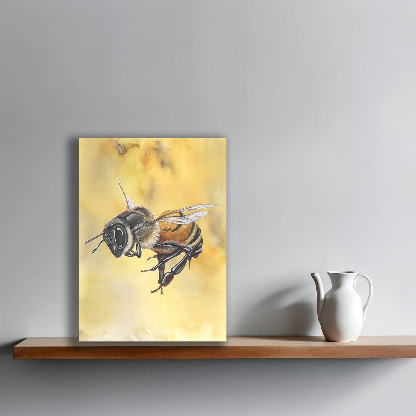 Wanddecoratie "Honingbij koningin in vlucht"
