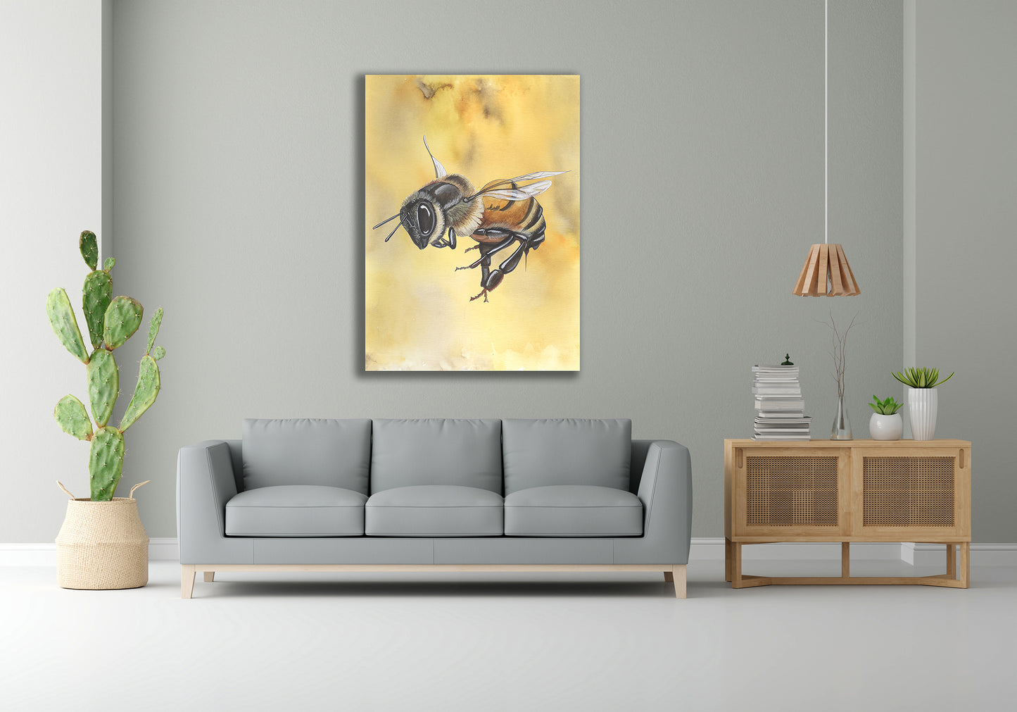 Wanddecoratie "Honingbij koningin in vlucht"