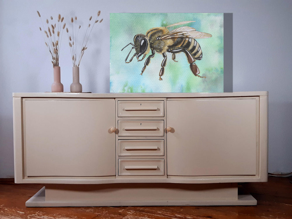 Wanddecoratie "Honingbij staand"