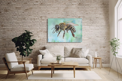 Wanddecoratie "Honingbij staand"