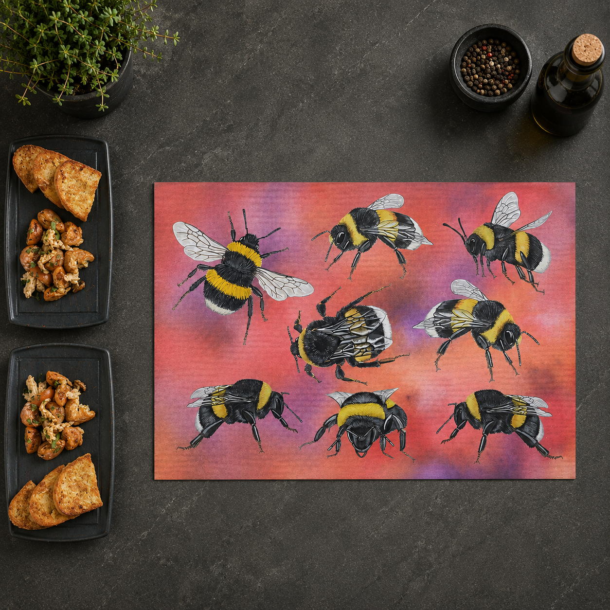 Inductieplaatbeschermer "Gewone aardhommels"