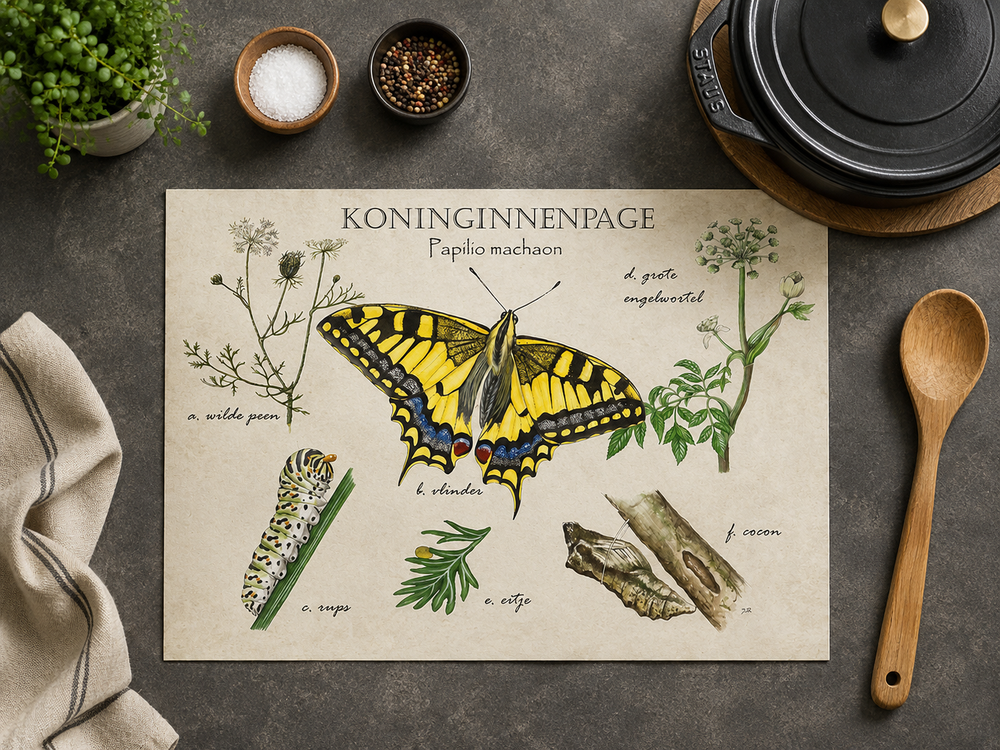 Inductieplaatbeschermer "Koninginnenpage, het leven van"