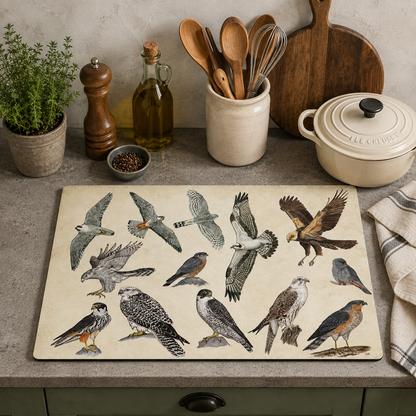 Inductieplaatbeschermer "Roofvogels"