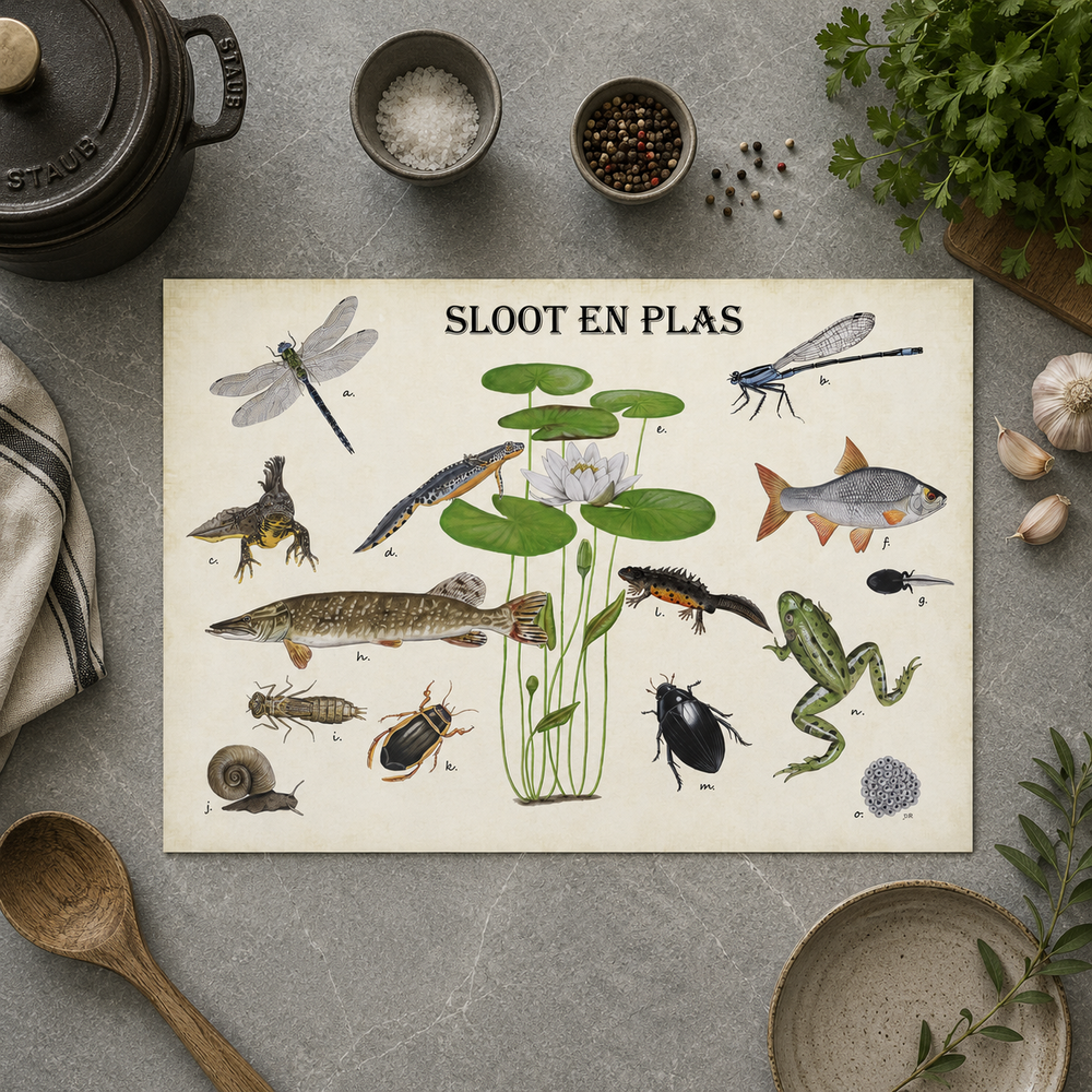 Inductieplaatbeschermer "Sloot en plas"