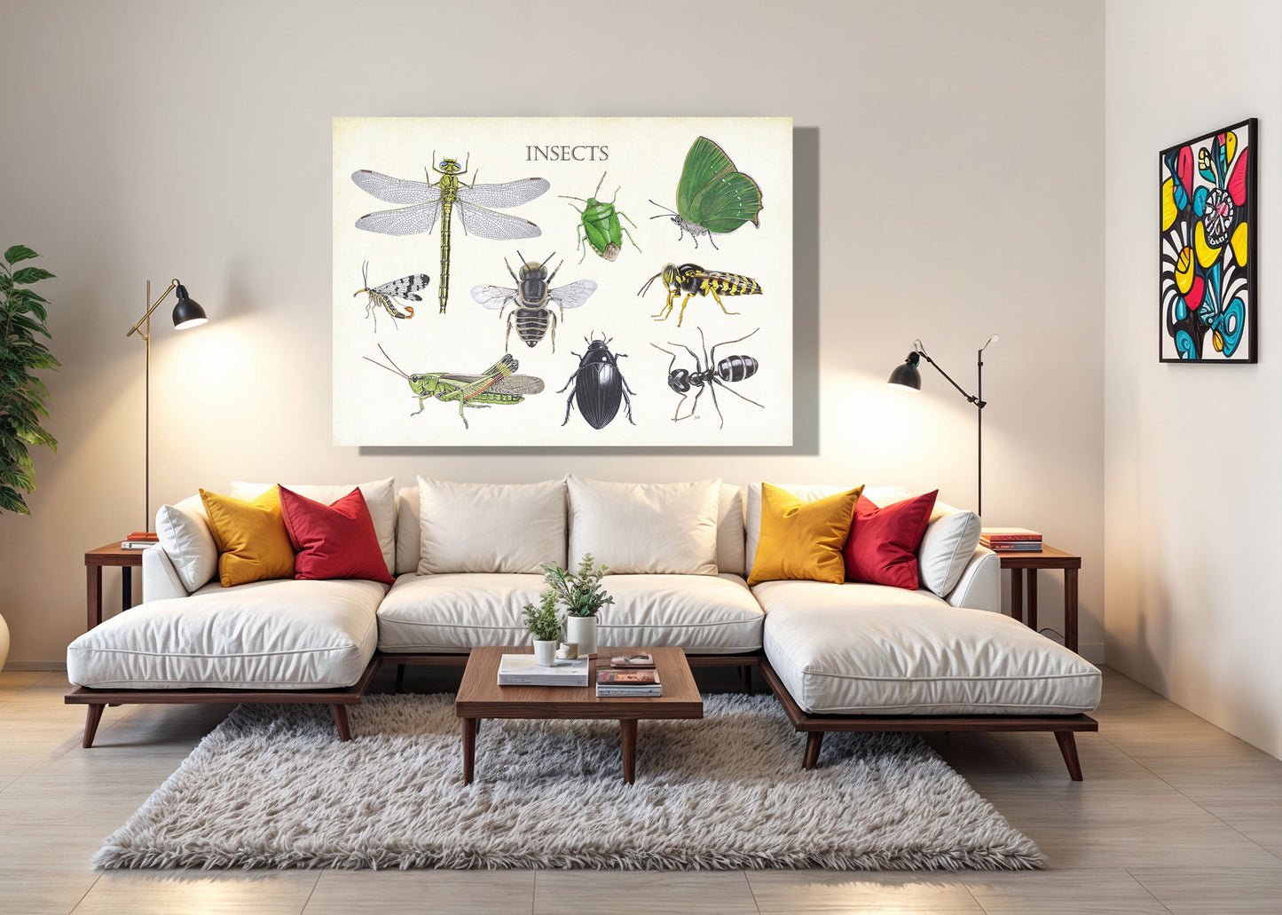 Wanddecoratie "Insects 2"