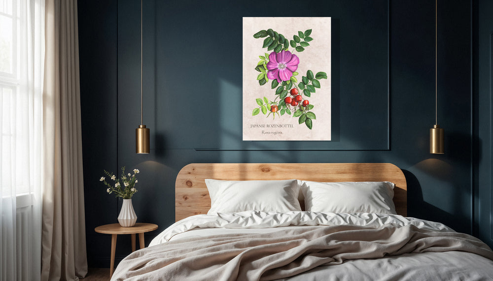 Wanddecoratie "Japanse rozenbottel"