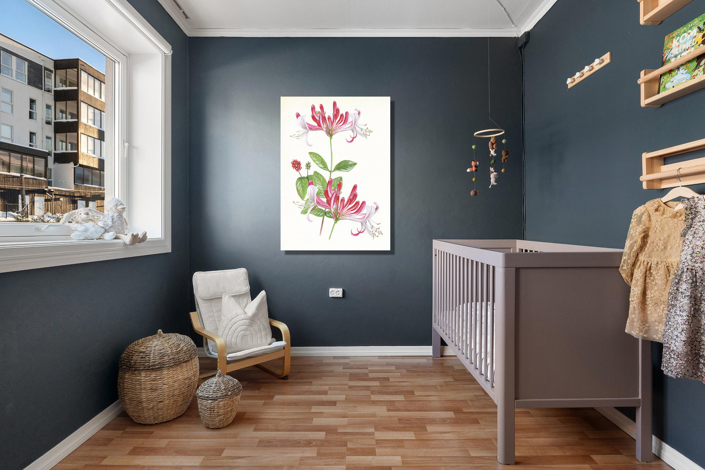 Wanddecoratie "Kamperfoelie, het leven van"