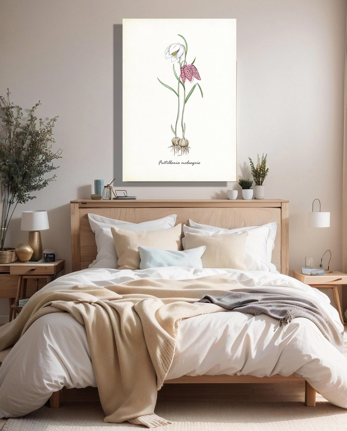 Wanddecoratie "Kievitsbloemen"