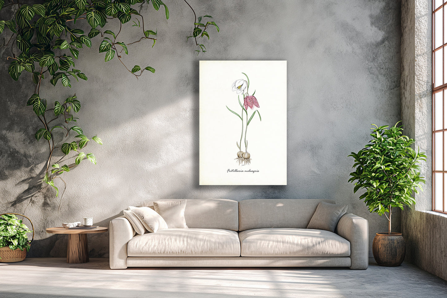 Wanddecoratie "Kievitsbloemen"