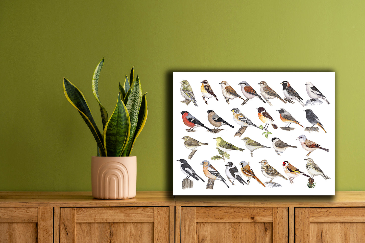 Wanddecoratie "Kleine zangvogels"