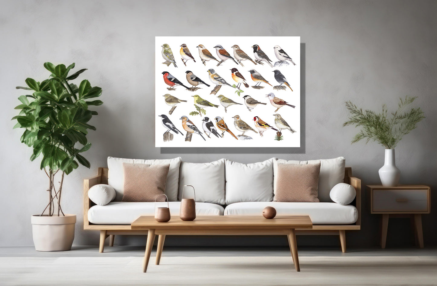 Wanddecoratie "Kleine zangvogels"