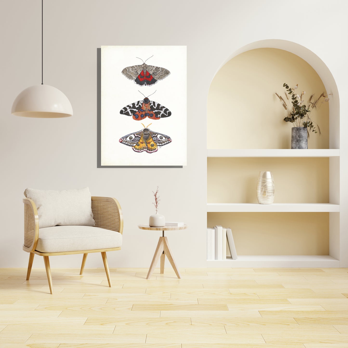 Wanddecoratie "Kleurrijke nachtvlinders"