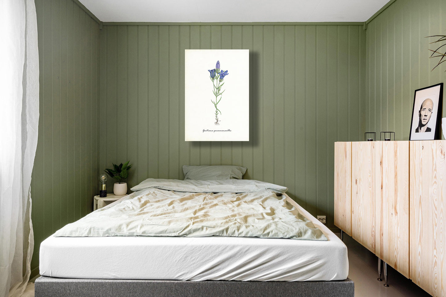 Wanddecoratie "Klokjesgentiaan"