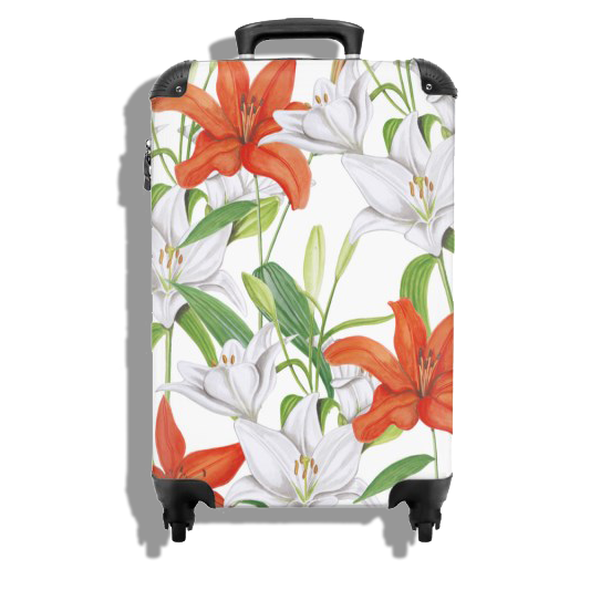 Koffer "Witte en oranje lelies"