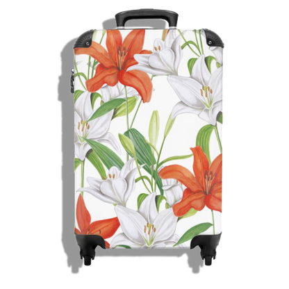 Koffer "Witte en oranje lelies"