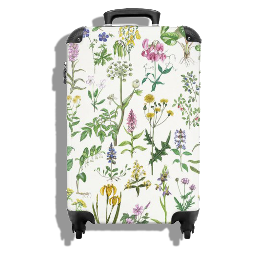 Koffer "botanische illustraties van wilde bloemen"