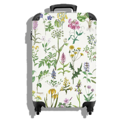 Koffer "botanische illustraties van wilde bloemen"