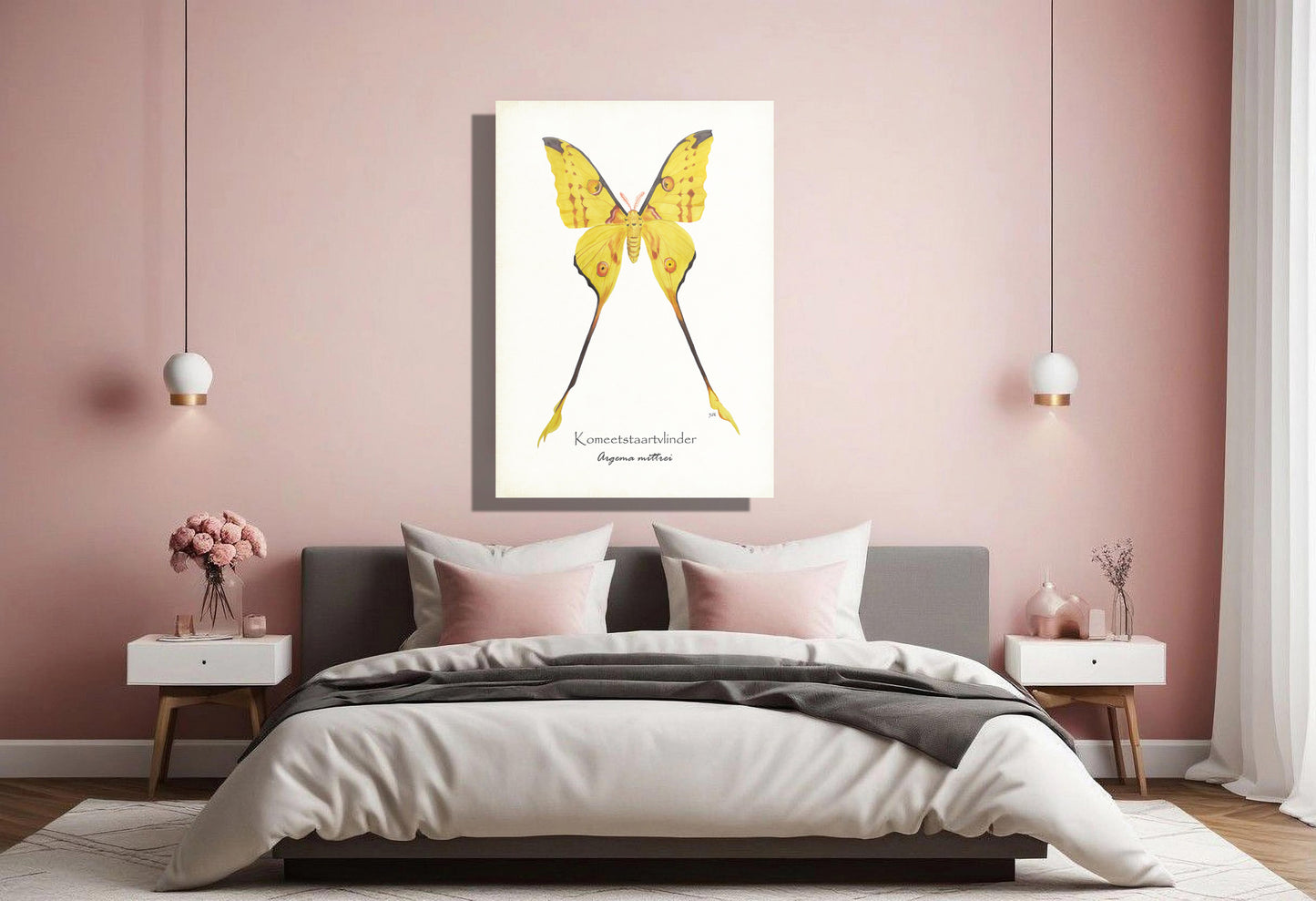 Wanddecoratie "Komeetstaartvlinder"