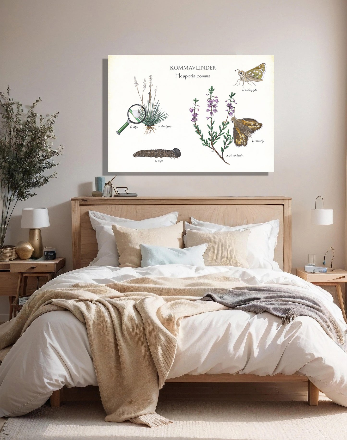 Wanddecoratie "Kommavlinder, het leven van"