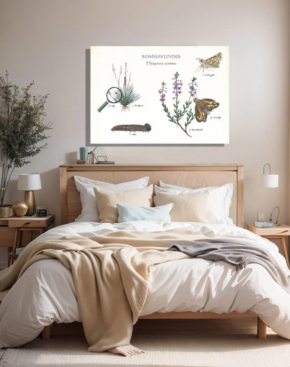 Wanddecoratie "Kommavlinder, het leven van"